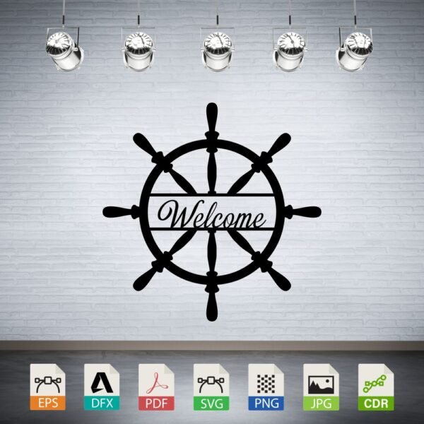Anchor Welcome SVG and DXF files CNC routing