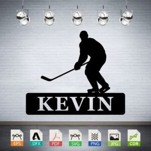 Hockey Player Name Vector