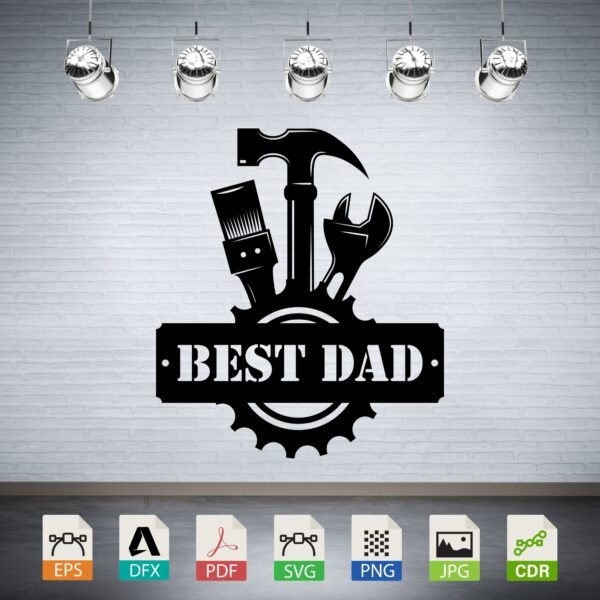 Best Dad Tools Gear Vector