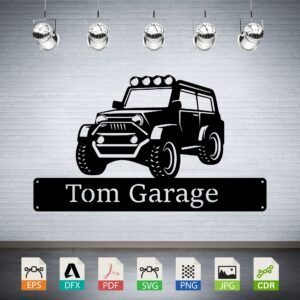 Off Road 4x4 Garage Car Dxf
