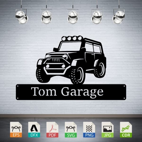 Off Road 4x4 Garage Car Dxf