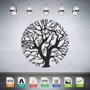 Tree in Circle Vector