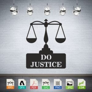 Do Justice Scales Vector CNC Laser Cut File