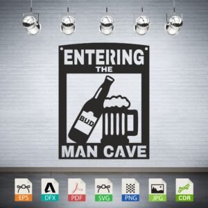 Entering the Man Cave Beer Vector