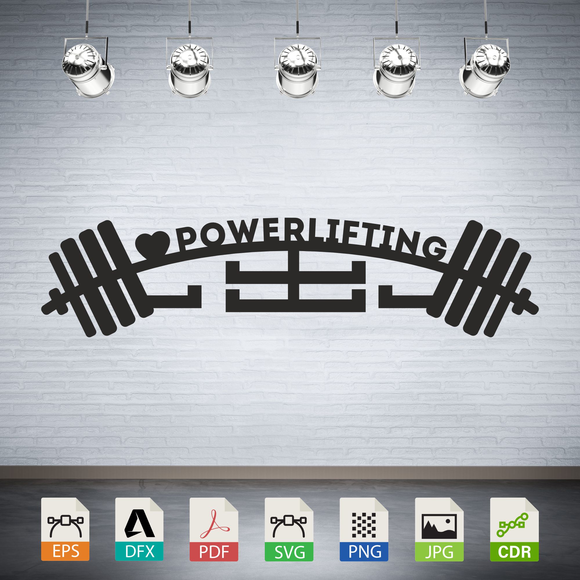 Powerlifting Barbell Rack Vector CNC Laser Cut File