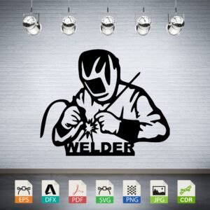 Welder at Work Vector CNC Laser Cut File