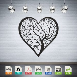 Heart Tree of Life Vector CNC Laser Cut File
