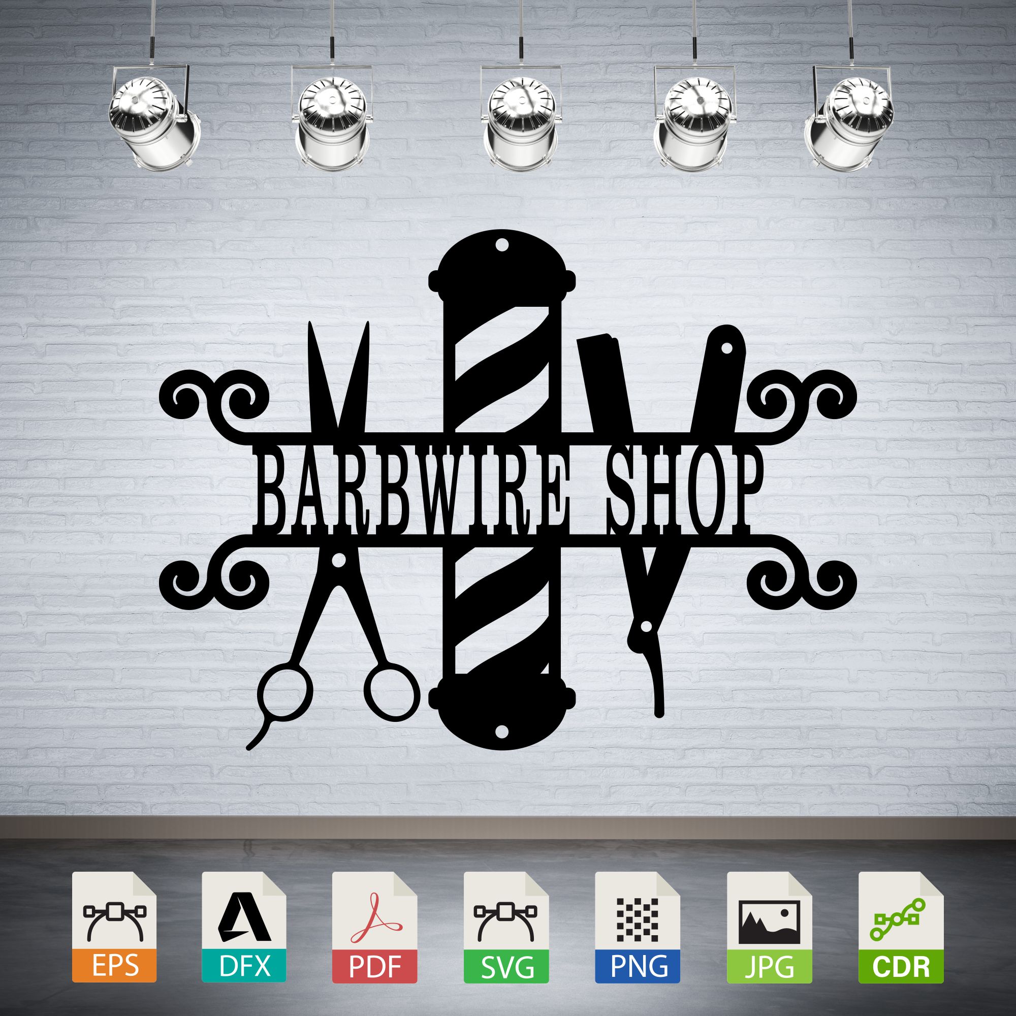 Barber Pole Tools Vector