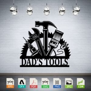 Dad's Tools Saw Blade Vector CNC Laser Cut File