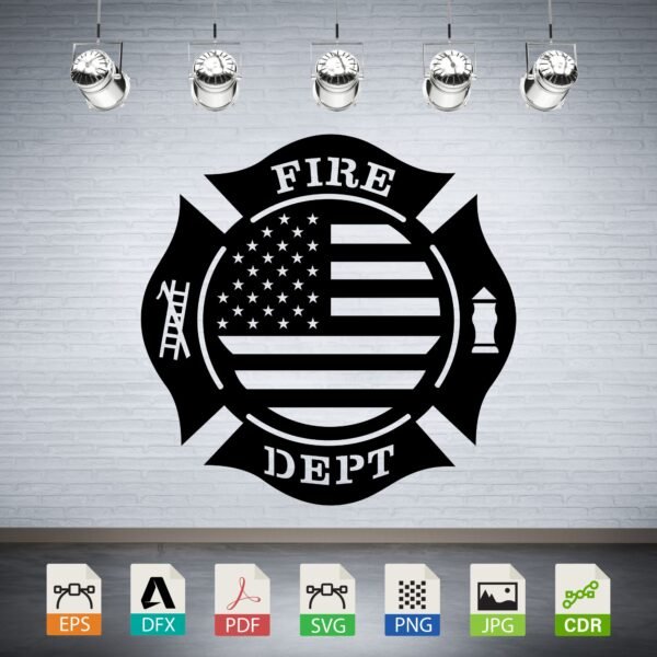 US Fire Department Maltese Cross Vector