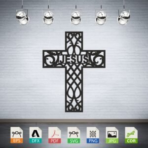 Ornate Jesus Cross Vector CNC Laser Cut File