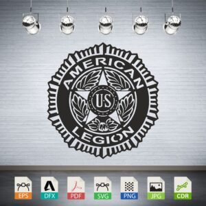 American Legion Emblem Vector CNC Laser Cut File