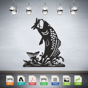 Jumping Fish Dragonfly Vector CNC Laser Cut File