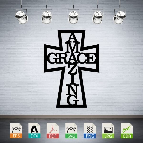 Amazing Grace Cross CNC Design