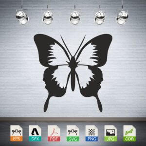 Elegant Butterfly Silhouette CNC