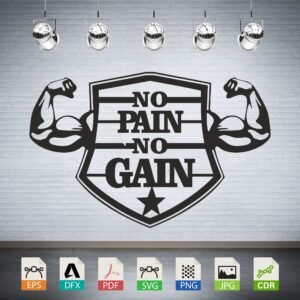 No Pain No Gain Muscle Shield CNC