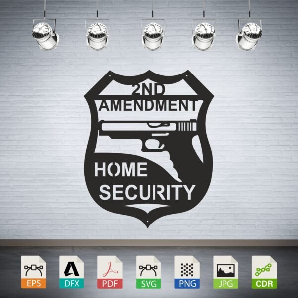 2nd Amendment Home Security Pistol Shield CNC