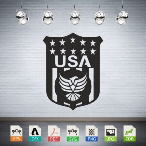 USA Eagle Shield Stars Patriotic CNC