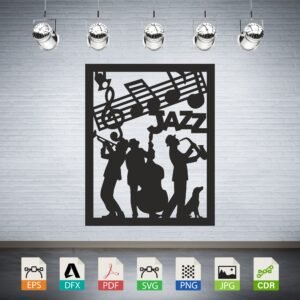 Jazz Musicians Silhouette Vector - Music Band Decor