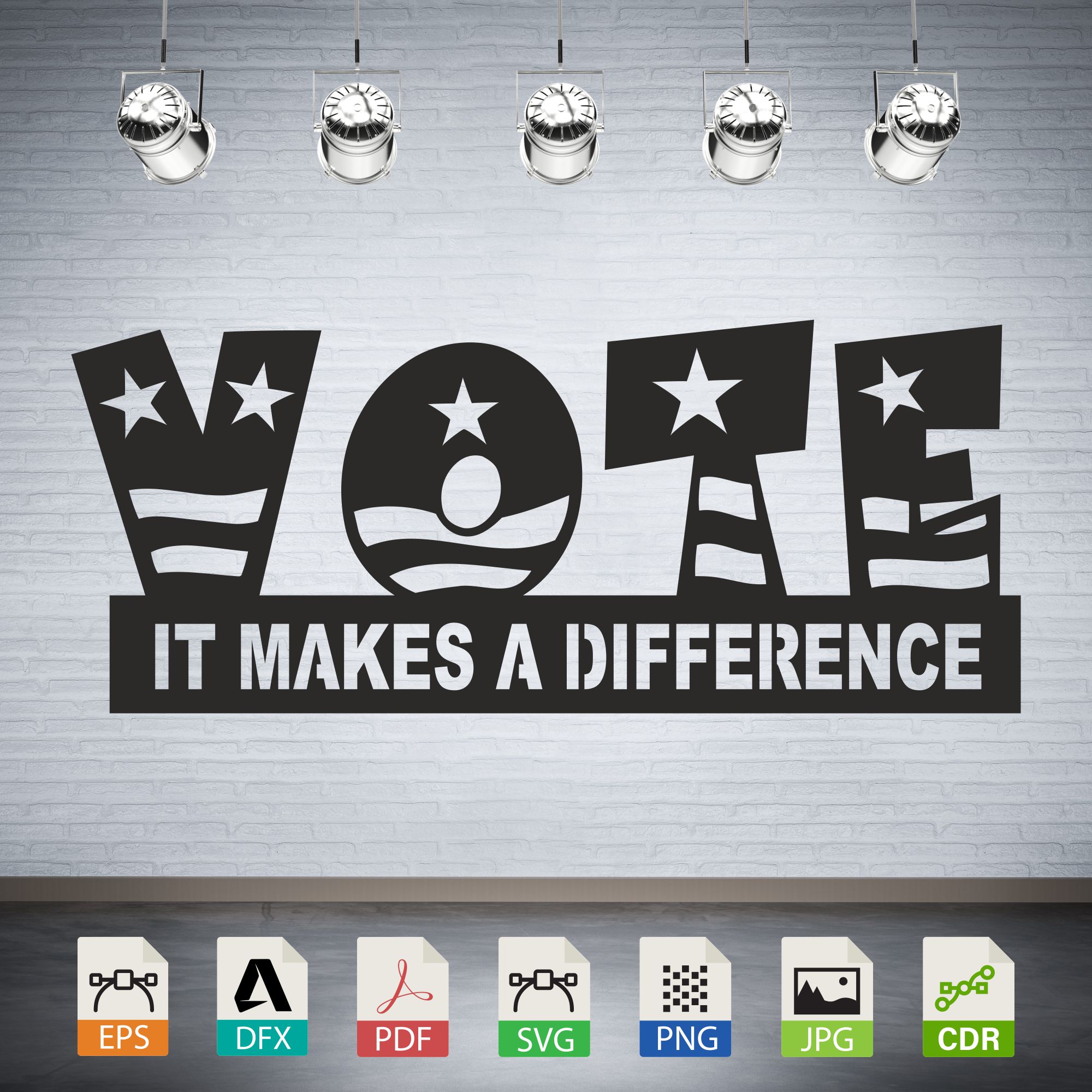 Vote It Makes a Difference Vector - Political Awareness Design